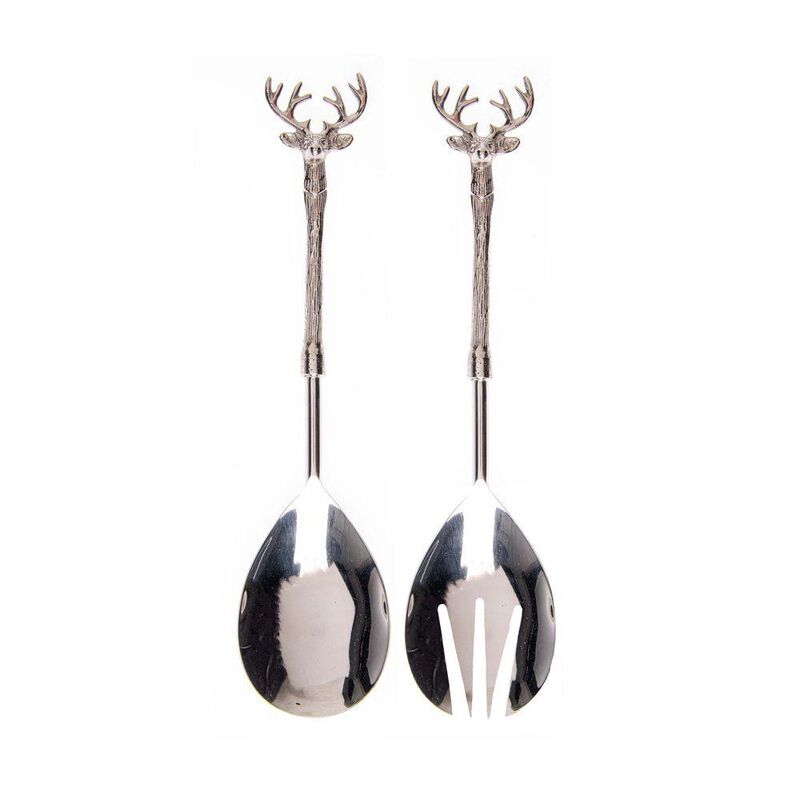 Selbrae House Salad Server Set - Stag image number 0